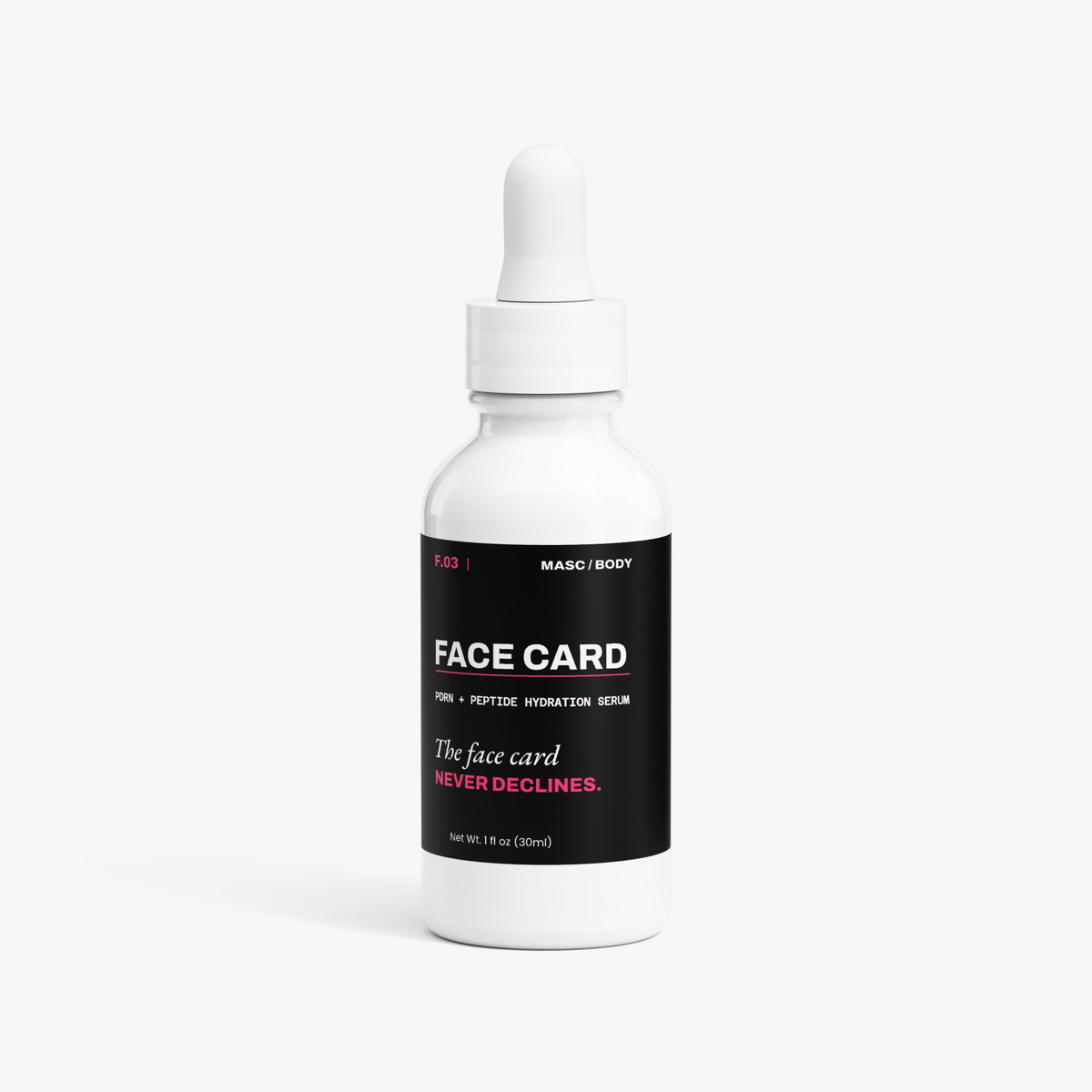MASC BODY FACE CARD hydration serum packaging